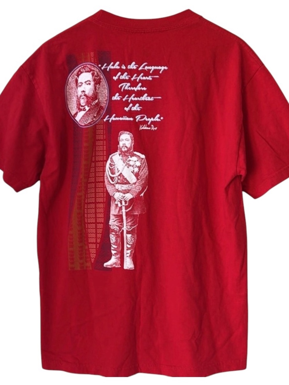 MERRIE MONARCH HULA FESTIVAL 2015 Red T-Shirt Mens Sz L Hawaiiana Hilo